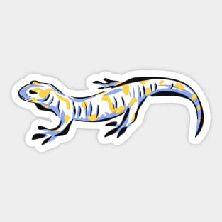 Spotted Salamander Blue Yellow Lizard Sticker